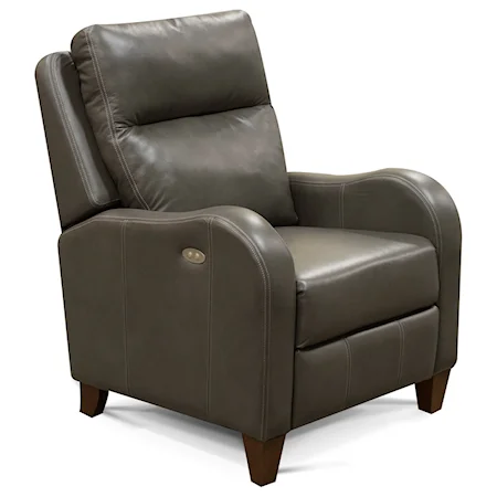 Transitional Reclining Chair with Curved Track Arms